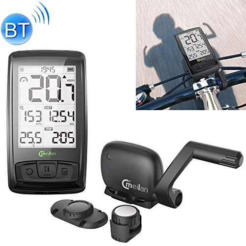 Computer per ciclismo : Lanbinxiang@ M4 IPX5 Impermeabile Bluetooth V4.0 Bicicletta Senza Fili cronometro tachimetro, sensore contachilometri Schermo da 2, 5 Pollici, Dimensioni: 9 * 5.5 * 1.8 cm Sicurezza