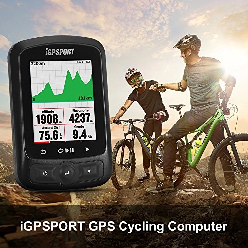 Computer per ciclismo : Lepeuxi GPS Cycling Computer IGS618 Ant + Funzione con Road Map Navigation Bicicletta Bicicletta GPS Contachilometri con Supporto