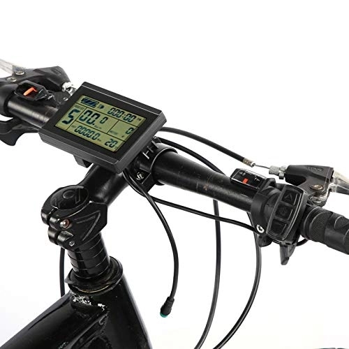 Computer per ciclismo : Misuratore LCD-Conversione bici KT‑LCD3U Connettore impermeabile per misuratore LCD con schermo orizzontale in bianco e nero