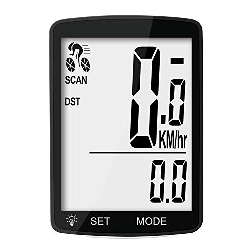 Computer per ciclismo : Nellvita NWP-7 - Computer Multifunzione per Bicicletta, Impermeabile, con tachimetro, contachilometri e Display LCD da 3