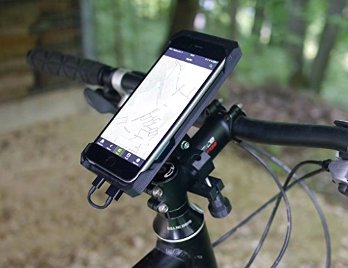 Computer per ciclismo : oHNo Bici con Power Bank Integrato (Apple iPhone 6 / 6S / 7 / 8 / X Plus), Nero