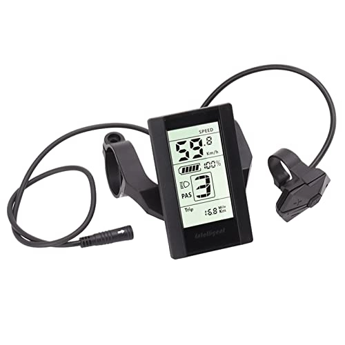 Computer per ciclismo : Pwshymi Display del Motore, Schermo LCD Versatile 24V 36V 48V 52V Chiaro da Lettura per Manubrio da 22, 2 mm.