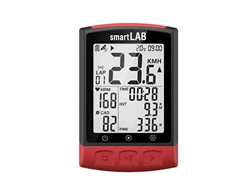 Computer per ciclismo : smartLAB Bike2 - Computer intelligente per bicicletta GPS con ANT+ e Bluetooth per ciclismo, display LCD antiriflesso da 2, 3 pollici, tachimetro per bicicletta con contachilometri