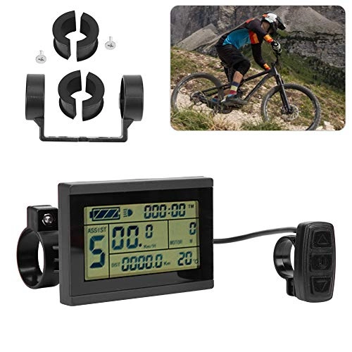 Computer per ciclismo : Strumento LCD Blend 24V-36V-48V, strumento LCD per bicicletta elettrica, attrezzatura per negozi di auto per ciclisti
