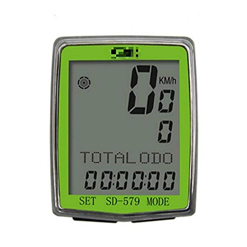 Computer per ciclismo : Tachimetro Per BiciTachimetro Contachilometri Bici Con Display LCD Impermeabile Cablato / Wirelessper L'arrampicata Escursionistica (Size:Wired; Color:Green)
