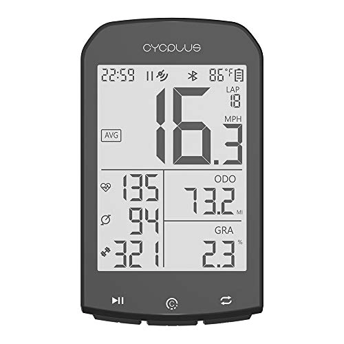 Computer per ciclismo : TAOZYY Cardiofrequenzimetro GPS per Bicicletta con misuratore di frequenza cardiaca Senza Fili Luminoso Impermeabile Multifunzione con codice Wireless