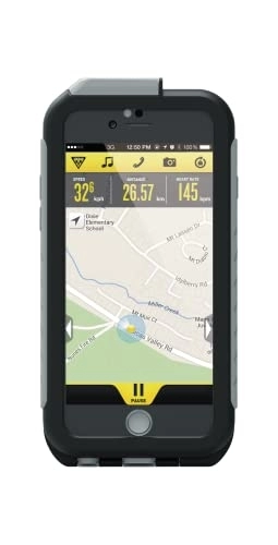 Computer per ciclismo : TOPEAK Ridecase con Supporto per iPhone 8+ / 7+ / 6s+ / 6+, Custodia per Telefono Unisex, Nero, 16.4x8.4x1.4cm (Case), 9.6x3.2x2.4cm (bikemount)