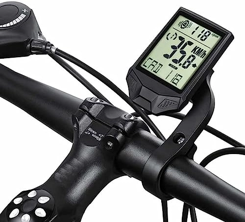 Computer per ciclismo : TXY Tachimetro for bicicletta, contachilometri for computer da bicicletta impermeabile multifunzionale da esterno for mountain bike / bici da strada (Color : Black)