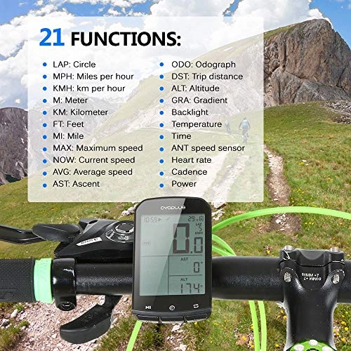 Computer per ciclismo : UJincg Smart GPS Cycling Computer BT 4.0 Ant + Bici Digital Wireless Computer, Che del Bene in Questo Mondo