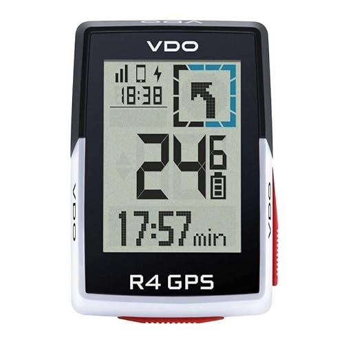 Computer per ciclismo : VDO GPS R4, Computer Unisex-Adulto, Nero, TU