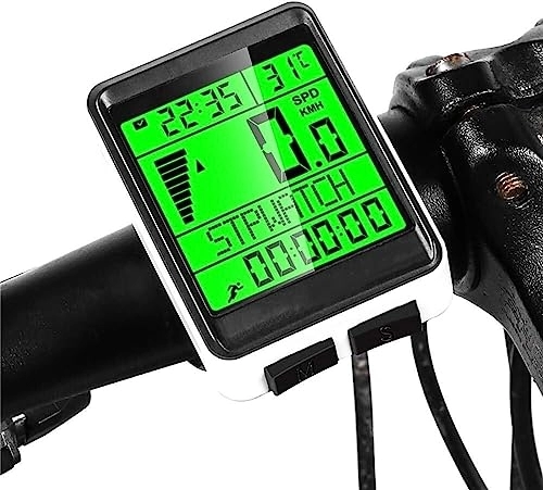 Computer per ciclismo : WDX- Computer da bicicletta wireless, contachilometri for ciclismo con retroilluminazione LCD impermeabile, interfaccia multifunzione for tachimetro for bicicletta Misurazione della velocità