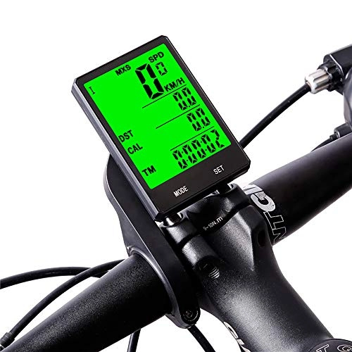 Computer per ciclismo : Wireless Bike Computer, Tachimetro Bicicletta con 2, 8 Pollici Schermo LCD Full Backlight IPX6 Resistente all'Acqua Contachilometri Ciclismo Accessori