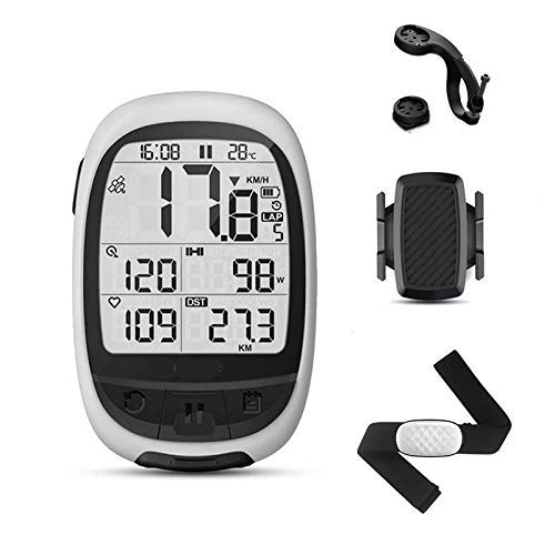 Computer per ciclismo : Wxxdlooa Contachilometri GPS del calcolatore della Bicicletta Wireless tachimetro Ble4.0 / Ant + Bici Contachilometri velocità / Cadenza sensore cardiofrequenzimetro Opzionale