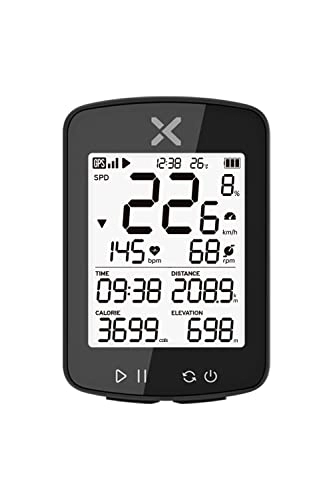 Computer per ciclismo : XOSS G+ Gen2 Ciclocomputer ANT+，Computer da Ciclismo Impermeabile IPX7 Contachilometri Sincronizza STRAVA, Display Bluetooth 5.0 HD a matrice di punti per bici