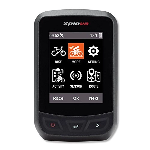 Computer per ciclismo : XPLOVA ZL.X01TX.00V, Ciclocomputer Unisex – Adulto, Nero, Taglia Unica