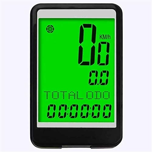 Computer per ciclismo : Yuefensu Contagiri per Bici Grande Schermo LCD Bike Bike Computer Multifunzione Impermeabile Otto Languages ​​Cycle Bicicletta Tachimetro contachilometri (Colore : Black, Size : One Size)