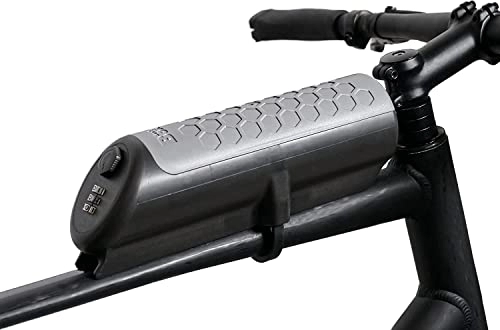 Lucchetti per bici : BeeMyBox Borsa da bicicletta con serratura a combinazione Basic, grigio, 26 cm