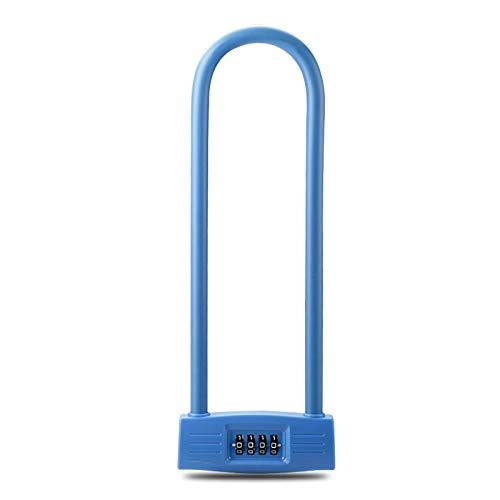 Lucchetti per bici : Blocco Bicicletta, Blocco Password Antifurto Blocco A Forma di U, Password A 4 Cifre, Blocco Completo della Struttura Meccanica, Funzione di Sicurezza E Antifurto, 350 * 120 * 30 Mm, Blu