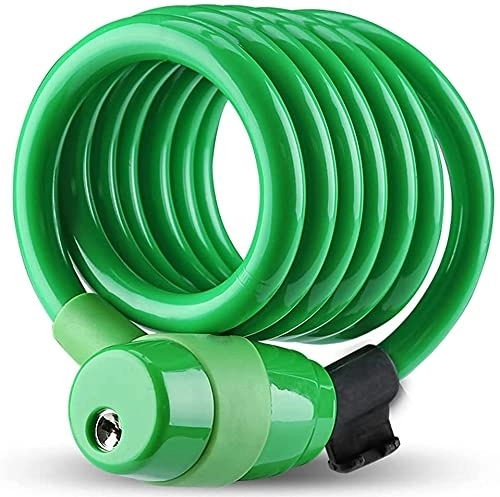 Lucchetti per bici : Blocco esterno per bicicletta antifurto di sicurezza con cavo in acciaio resistente all'usura veloce e conveniente(Color:Green)