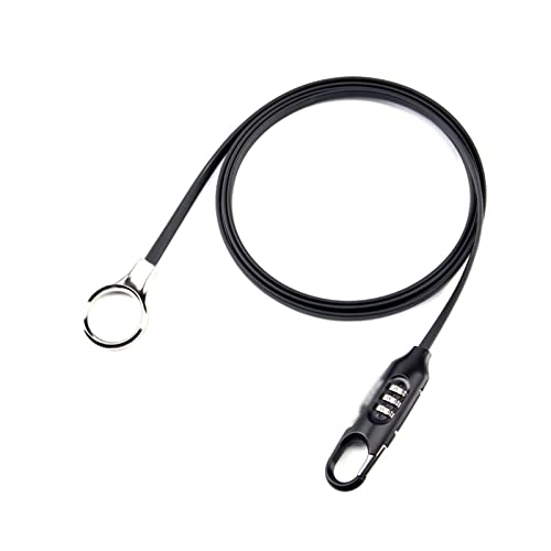 Lucchetti per bici : Bodhdbsbsacs Lucchetto Bici， Universal Anti-Theft Bike Bicycle Bicycle Bicycle Password Lock Steel Block Cable Lock Mountain Bike Code Block Blocco Moto Casco Blocco (Color : Black)