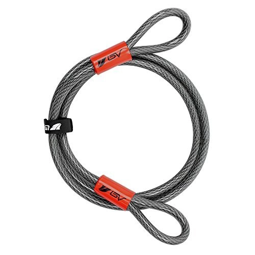 Lucchetti per bici : BV Cavo d' Acciaio di Sicurezza 1, 2 m, 2, 1 m, Cavo Intrecciato in Acciaio con Passanti Double Flex Lock 3 / 20, 3 cm, Lucchetto u-Lock Disc Lock, 7FT, 7FT