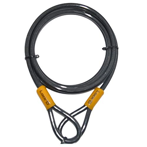 Lucchetti per bici : Cavo di sicurezza per lucchetto a doppio anello, 4, 6 m, resistente, spesso 10 mm, in filo di acciaio con opzioni di lunghezza lunga, 2, 5 m, 3 m o 9, 3 m