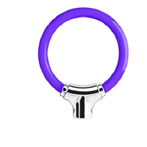 Lucchetti per bici : D-lock con chiavi Bike U Lock Anti-Theft MTB Road Bike Bike Bicycle Block Accessori For Bicicletta Accessori For Ciclismo Steel Security Bike Cable Set U-lock Set, Blocco U Blocco ( Color : Purple )