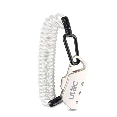 Lucchetti per bici : DZX Outdoor Bike Lock, Bike Lock Mini Bike Lock 00mm Fold Backpack Ciclismo Bicicletta Cable Lock Combinazione Antifurto Bike -White (Colore: Bianco)