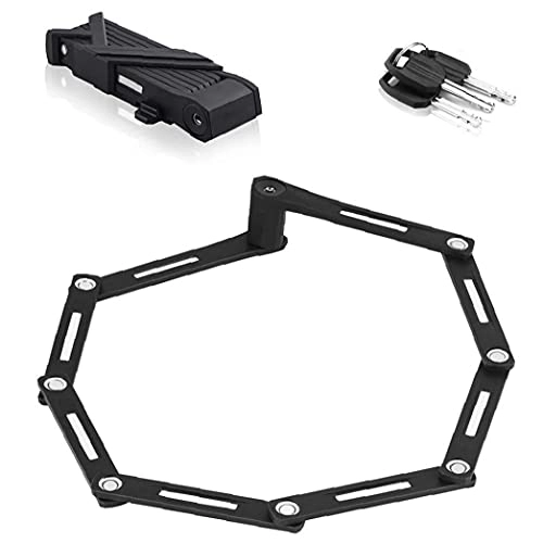 Lucchetti per bici : Eaarliyam Bike Lock, Pieghevole Catena Bike Lock Heavy Duty Biciclette di Alta Sicurezza per Biciclette, Moto, Scooter, Accessori Gates all'aperto