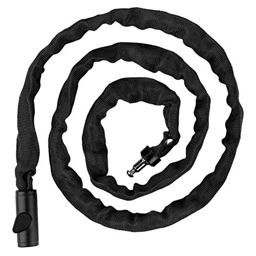 Lucchetti per bici : GO-AHEAD Antivol vélo Blocco Biciclette MTB Outdoor Cycling Catena di Sicurezza Blocco con 2 Tasti Accessori per Biciclette (Color : Black 120cm)