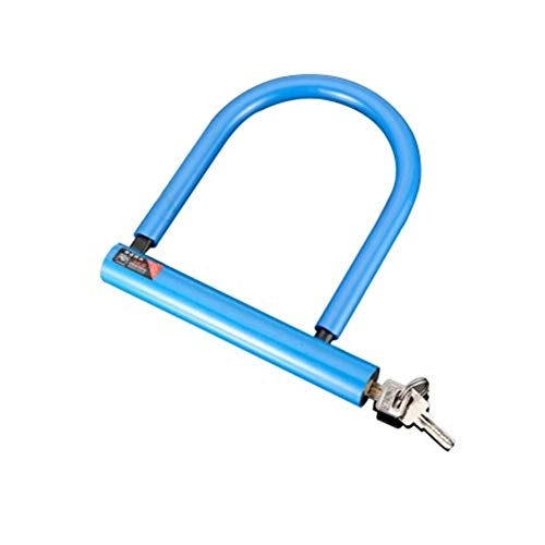 Lucchetti per bici : GUYUEXUAN Serratura per Bicicletta - Serratura a Combinazione U-Lock per carichi Pesanti Blocco per Biciclette sicura per Biciclette all'aperto, 1, 75 m Nero, Blu, Viola (Color : Blue)