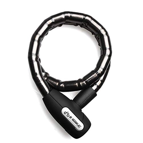 Lucchetti per bici : Hadristrasek Lucchetto per Bicicletta Blocco per Biciclette Anti- Theft Cable Lock 0m Ciclismo Impermeabile Ciclo Moto MTB Bike Security Blocco con Chiave illuminata Catena Lucchetto