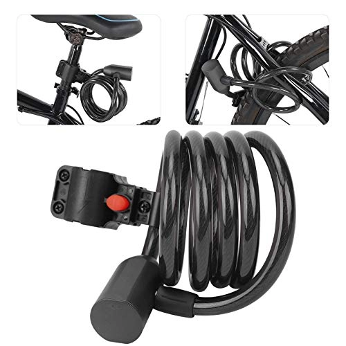 Lucchetti per bici : HYLK - Lucchetto per cavo per bicicletta, sicuro, durevole, con ricarica USB, impermeabile, robusto, per lucchetto e moto, antifurto