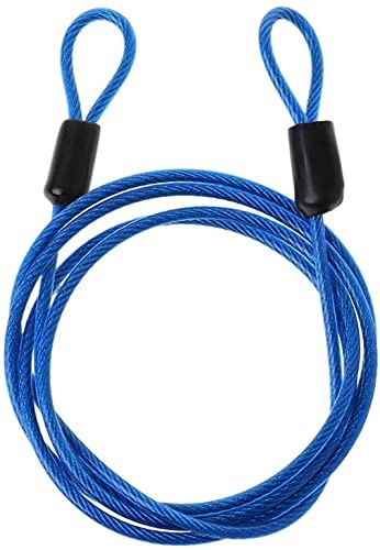 Lucchetti per bici : JIAOXIAOHUI Blocco Biciclette Cavo in Acciaio Cavo in Acciaio 1M Loop di Sicurezza Ciclismo Bike Protector Anti Furto antifurto Bici (Color : Blue)