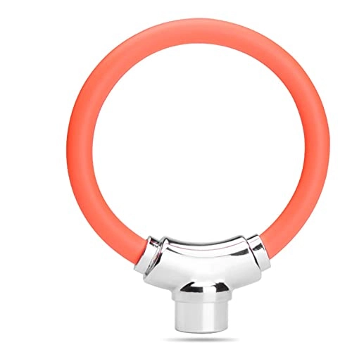 Lucchetti per bici : JINGGL Lucchetto Bici Mini Bicycle Block 2 Keys Universal Anti-Furto Piccolo e Portatile Blocco Portatile Blocco Ciclismo Bike in Lega di Zinco Cavo di Sicurezza (Color : Orange)