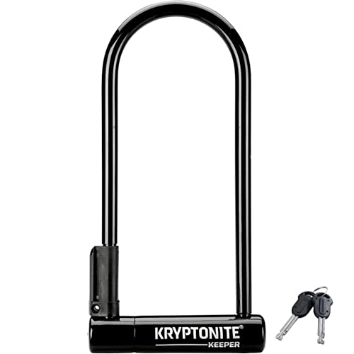 Lucchetti per bici : Kryptonite Lucchetto a U Keeper LS, Lucchetto antifurto per bici, Livello di sicurezza 5 / 10, Progettato per un grado di sicurezza moderato, Dimensioni 10, 2 cm x 25, 4 cm