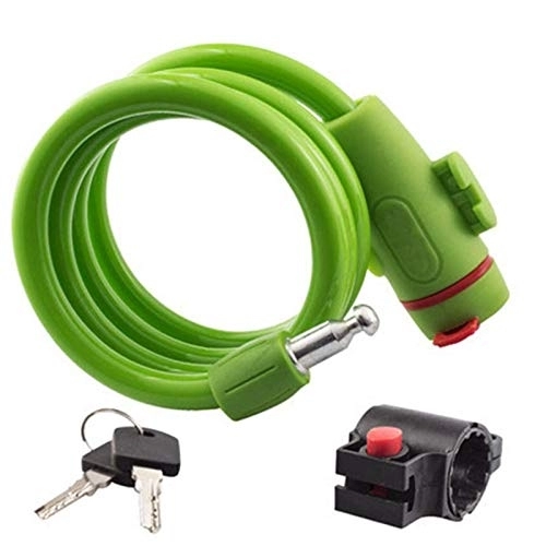 Lucchetti per bici : LAROCH Bike Block with Keys Hamburg-Lock in Lega Anti-furto Forte Sicurezza Catena di Biciclette Blocco Blocco Blocco Bike Block (Colore : Green)