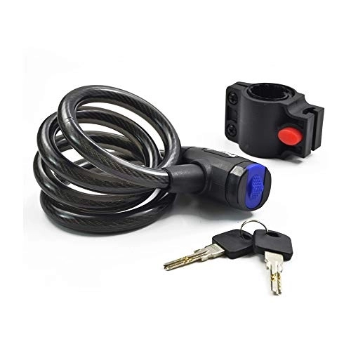 Lucchetti per bici : liuchenmaoyi Bicycle Lock a 4 cifre Password di Blocco di Sicurezza del Cavo Serratura della Bicicletta in Acciaio con 2 Chiavi per la Stanza dell'ufficio Domestico (Color : Black)