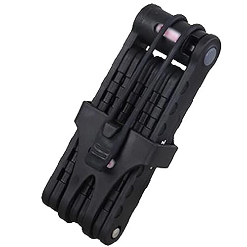 Lucchetti per bici : LIUXING-Home Lucchetto per Bicicletta Blocco Mountain Bike 8-Joint Bicycle Block Accessori per Ciclismo Accessori Pieghevoli Adatto per Biciclette E Motocicli (Color : Black, Size : 18x5.4x2.5cm)