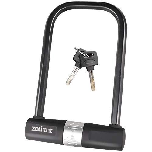 Lucchetti per bici : LQLQL U-Lock 170 * 220mm Blocco Batteria Bici Bicicletta elettrica 20 tonnellate Blocco Anti-Taglio Anti-Idraulico, Doppio U-Lock Leggero Aperto