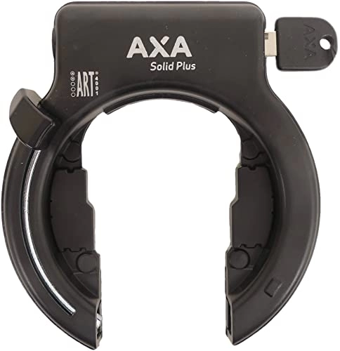 Lucchetti per bici : Lucchetto da telaio AXA Solid - lucchetto da telaio di alta qualità, apertura extra ampia, ART 2 stelle, nero - 58 mm