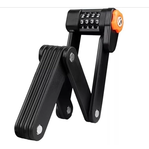 Lucchetti per bici : Lucchetto pieghevole per bicicletta, lunghezza 85 cm, lucchetto per bicicletta in lega di acciaio resistente, lucchetto antifurto per mountain bike e scooter elettrico