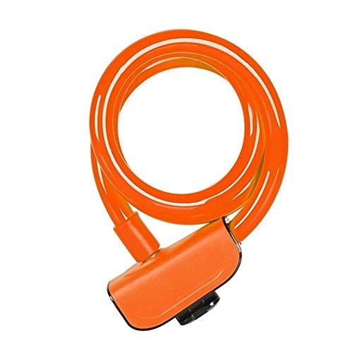 Lucchetti per bici : PLanDing Biciclette Cable Lock Outdoor Ciclismo antifurto Serratura con Chiavi del Filo di Acciaio di Sicurezza Bike Accessori 1.2M Bicycle Lock 1020.D (Color : Orange)