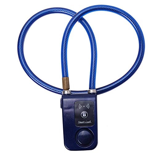 Lucchetti per bici : Qiter Blocco antifurto Bici, Controllo App Blocco Smart Bluetooth Antifurto Blocco Catena con Allarme 105dB per cancelli Bici(Blu)