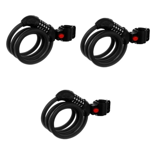 Lucchetti per bici : Toddmomy 3 Pz lucchetto a combinazione per bicicletta lucchetto bici lucchetto per casco anti-bloccaggio lucchetto per bicicletta serratura blocco del casco digitale