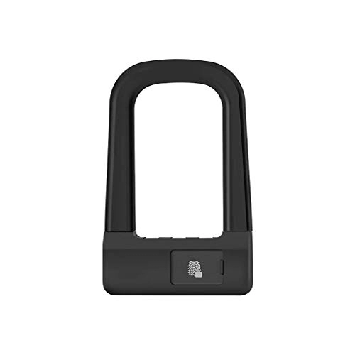 Lucchetti per bici : U Lock Fingerprint Lock Smart Bicycle Motorcycle Lock Double Push Pull Glass Door Shop Shop Theft U Shaped Lock Riding Accessories