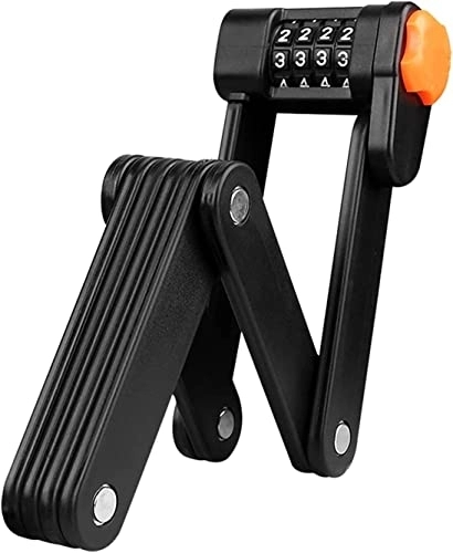 Lucchetti per bici : UPPVTE Scolla Pieghevole in Acciaio in Lega, Blocco Piegatura in Bicicletta Blocco Bici Mountain Blocco Anti-Lo Lucchetti (Color : Black, Size : 15 * 5.5cm)