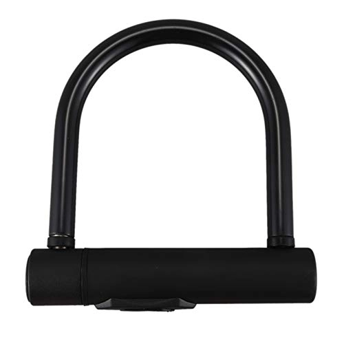 Lucchetti per bici : WAYYQX D-Lock con Chiavi Heavy Duty A Forma di U Serratura Dell'impronta Digitale Lucchetto Serratura for Scooter Biciclette Portello di Vetro U-Lock (Color : Black)