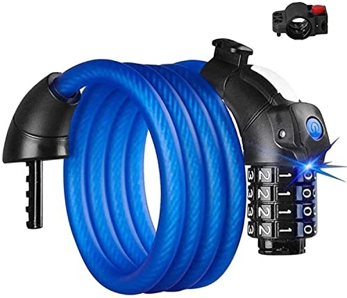 Lucchetti per bici : WKLIANGYUANPING Lucchetto Bici Bike Chain Lock Combinazione Padlock Accessori Bike Bike Anti-Feft Bike Blocks Livello di Sicurezza ad Alta Sicurezza for Biciclette, Bicicletta, Blu