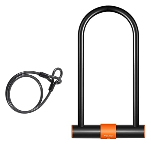 Lucchetti per bici : Yokam Blocco della Catena del Ciclo in Bicicletta, Lucchetto, Bici u Blocco di Bici Bici for Bici Pesante, Cavo di Sicurezza del Blocco U for Bicicletta, Moto e Altro Ancora (Color : Black)